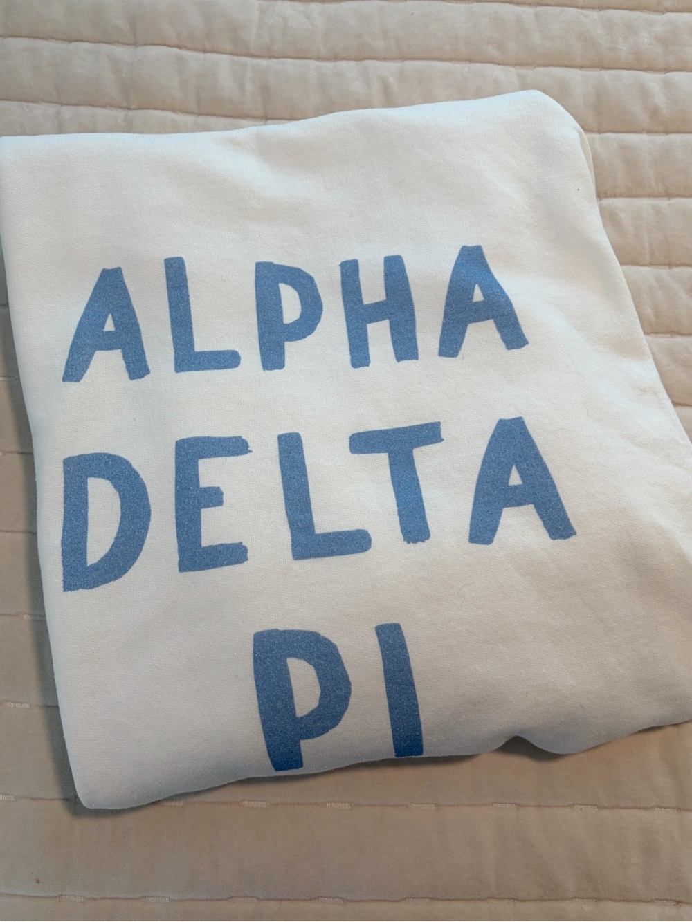 Alpha Delta Pi White Gildan Sweatshirt